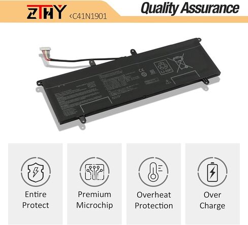 ZTHY C41N1901 Laptop Battery Replacement for Asus ZenBook Duo UX481 UX481F UX481FL UX481FA UX481FAY UX481FLY UX4000F UX4000FL UX481FA-BM021R UX481FA-DB71T BM049T UX481FL-BM040T UX481FL-BP1505T 70Wh in Saudi Arabia