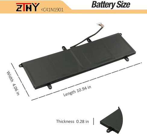 ZTHY C41N1901 Laptop Battery Replacement for Asus ZenBook Duo UX481 UX481F UX481FL UX481FA UX481FAY UX481FLY UX4000F UX4000FL UX481FA-BM021R UX481FA-DB71T BM049T UX481FL-BM040T UX481FL-BP1505T 70Wh in Saudi Arabia