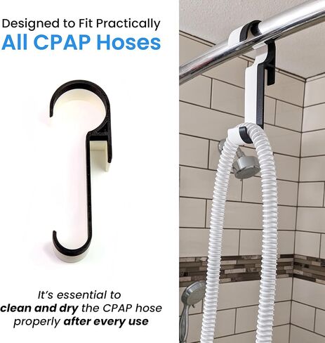 Solutions CPAP Hose Hanger - Compact Shower Hook & Dryer for Easy CPAP Organizing - Universal CPAP Hose Holder Fit for Various Hose Makes & Models in Saudi Arabia