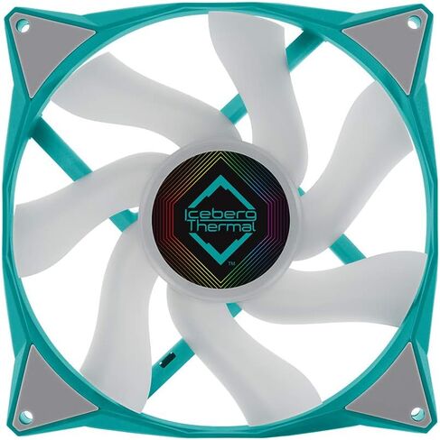 مروحة Iceberg Thermal IceGALE القابلة للتحكم RGB 140 مم PWM بمحمل كروي مزدوج ARGB (أسود) in Kuwait