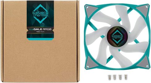 مروحة Iceberg Thermal IceGALE القابلة للتحكم RGB 140 مم PWM بمحمل كروي مزدوج ARGB (أسود) in Kuwait