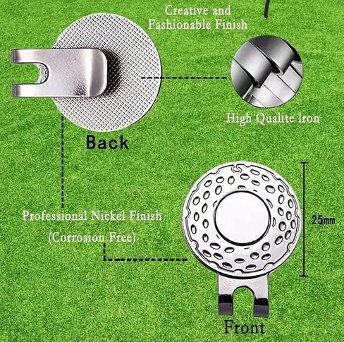 مشبك القبعة، علامة الكرة، الإصبع، علامة الكرة المغناطيسية! مقطع القبعة! مشبك قبعة جولف مغناطيسي، كرة جولف، علامة تحديد احترافية لتدريب الجولف، 3 قطع in Kuwait
