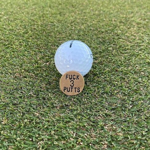 Funny Golf Ball Brown Marker for Men Adult Humor Novelty Golf Ball Markers with Funny Words Unique Golf Gag Gifts Golf Ball Markers for Men or Women Golfers in Saudi Arabia