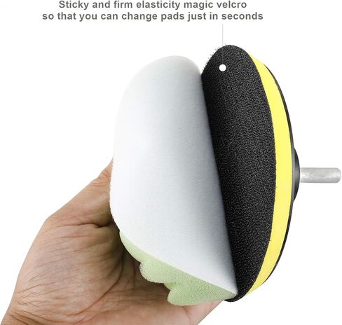 طقم وسادة تلميع HighFree مكون من 38 قطعة من وسادة تلميع رغوة الحفر للسيارة مقاس 3 بوصة و5 بوصة وسادات تلميع للعناية بالسيارة وتلميع الشمع in Kuwait