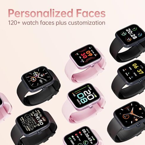 ساعة ذكية عالية الدقة بشاشة كبيرة، ساعات ذكية للنساء والرجال مع مكالمات بلوتوث واضحة، مراقبة صحية على مدار الساعة طوال أيام الأسبوع، تتبع اللياقة البدنية، ساعة تتبع اللياقة البدنية مقاومة للماء لنظام Android iOS in Kuwait