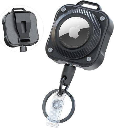 LIUGX Airtag Retractable Keychain with Belt Clip, Airtag Holder, Badge Reel with 31.5" Wire Rope in Saudi Arabia