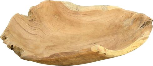 Creative Co-Op Teak Wood (one Will Vary) Decorative Bowl, Natural in Saudi Arabia