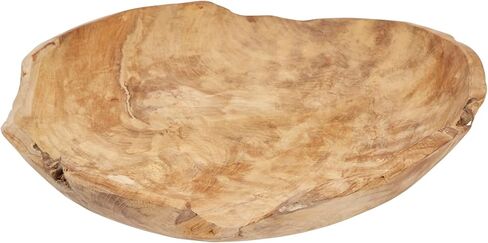 Creative Co-Op Teak Wood (one Will Vary) Decorative Bowl, Natural in Saudi Arabia