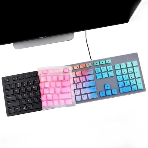 Keyboard Cover for Dell KB216 KB216p KB216d Keyboard/Dell KM636 Keyboard/Dell Optiplex 5250 3050 3240 5460 7450 7050 /Dell Inspiron AIO 3475 3670 3477 7700 All-in-one Desktop-Colorful in Saudi Arabia