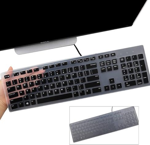 Keyboard Cover for Dell KB216 KB216p KB216d Keyboard/Dell KM636 Keyboard/Dell Optiplex 5250 3050 3240 5460 7450 7050 /Dell Inspiron AIO 3475 3670 3477 7700 All-in-one Desktop-Colorful in Saudi Arabia