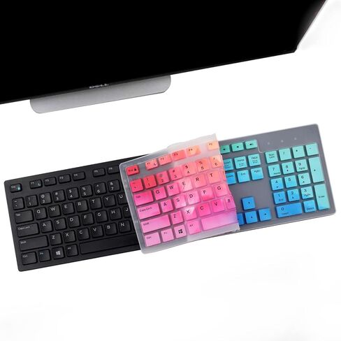 Keyboard Cover for Dell KB216 KB216p KB216d Keyboard/Dell KM636 Keyboard/Dell Optiplex 5250 3050 3240 5460 7450 7050 /Dell Inspiron AIO 3475 3670 3477 7700 All-in-one Desktop-Colorful in Saudi Arabia