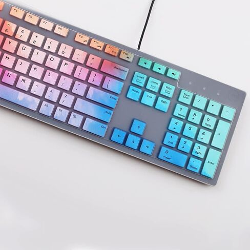 Keyboard Cover for Dell KB216 KB216p KB216d Keyboard/Dell KM636 Keyboard/Dell Optiplex 5250 3050 3240 5460 7450 7050 /Dell Inspiron AIO 3475 3670 3477 7700 All-in-one Desktop-Colorful in Saudi Arabia