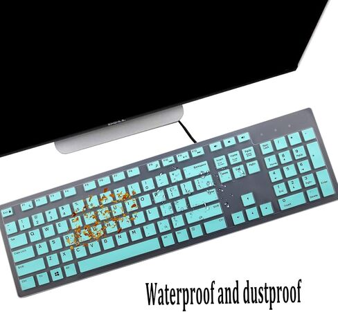 Keyboard Cover for Dell KB216 KB216p KB216d Keyboard/Dell KM636 Keyboard/Dell Optiplex 5250 3050 3240 5460 7450 7050 /Dell Inspiron AIO 3475 3670 3477 7700 All-in-one Desktop-Colorful in Saudi Arabia