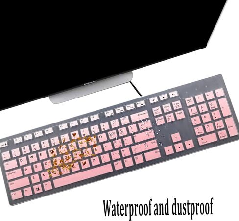 غطاء لوحة المفاتيح للوحة المفاتيح Dell KB216 KB216p KB216d / لوحة المفاتيح Dell KM636 / Dell Optiplex 5250 3050 3240 5460 7450 7050 /Dell Inspiron AIO 3475 3670 3477 7700 سطح المكتب - ملون in Kuwait