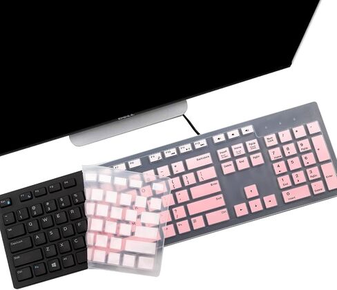 غطاء لوحة المفاتيح للوحة المفاتيح Dell KB216 KB216p KB216d / لوحة المفاتيح Dell KM636 / Dell Optiplex 5250 3050 3240 5460 7450 7050 /Dell Inspiron AIO 3475 3670 3477 7700 سطح المكتب - ملون in Kuwait