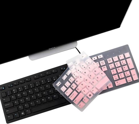 غطاء لوحة المفاتيح للوحة المفاتيح Dell KB216 KB216p KB216d / لوحة المفاتيح Dell KM636 / Dell Optiplex 5250 3050 3240 5460 7450 7050 /Dell Inspiron AIO 3475 3670 3477 7700 سطح المكتب - ملون in Kuwait