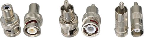 XINMKA BNC to RCA Adapter with BNC Male to RCA Female Connector Adapter, BNC Female to RCA Male Plug Adapter and BNC Male to RCA Male Plug Adapters for CCTV Security Camera Surveillance Video 30Pcs in Kuwait