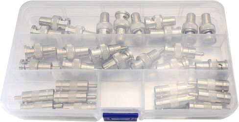 XINMKA BNC to RCA Adapter with BNC Male to RCA Female Connector Adapter, BNC Female to RCA Male Plug Adapter and BNC Male to RCA Male Plug Adapters for CCTV Security Camera Surveillance Video 30Pcs in Kuwait