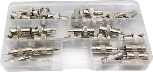 XINMKA BNC to RCA Adapter with BNC Male to RCA Female Connector Adapter, BNC Female to RCA Male Plug Adapter and BNC Male to RCA Male Plug Adapters for CCTV Security Camera Surveillance Video 30Pcs in Kuwait