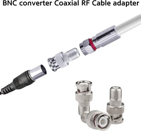 F to BNC Connector 22 Pcs BNC Male to F Female Coax Coaxial Plug Adapter in Saudi Arabia