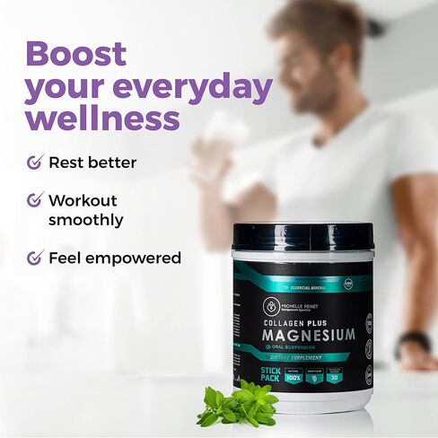 Magnesium Collagen Plus (Powder) | Nutrient-Rich Formula | High Absorption Collagen Powder | 30 Servings | in Saudi Arabia