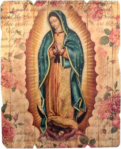 Laser Cut Wood Immaculate Heart of Mary Icon Wall Plaque, 9 1/4 Inch in Saudi Arabia