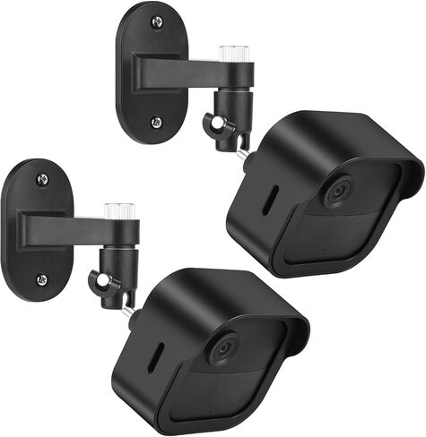 ALERTCAM حامل تثبيت على الحائط لـ Blink Outdoor 4 (الجيل الرابع) وBlink Outdoor (الجيل الثالث)، حامل قابل للتعديل 360 درجة بدون ثقب وغطاء واقٍ مقاوم للطقس للكاميرا Blink (أسود، عبوتان) in Saudi Arabia
