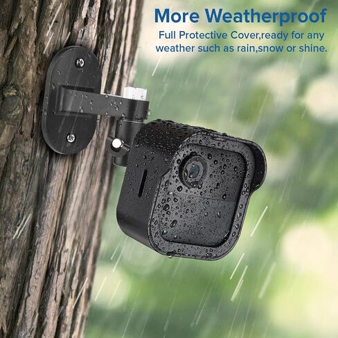 ALERTCAM حامل تثبيت على الحائط لـ Blink Outdoor 4 (الجيل الرابع) وBlink Outdoor (الجيل الثالث)، حامل قابل للتعديل 360 درجة بدون ثقب وغطاء واقٍ مقاوم للطقس للكاميرا Blink (أسود، عبوتان) in Saudi Arabia