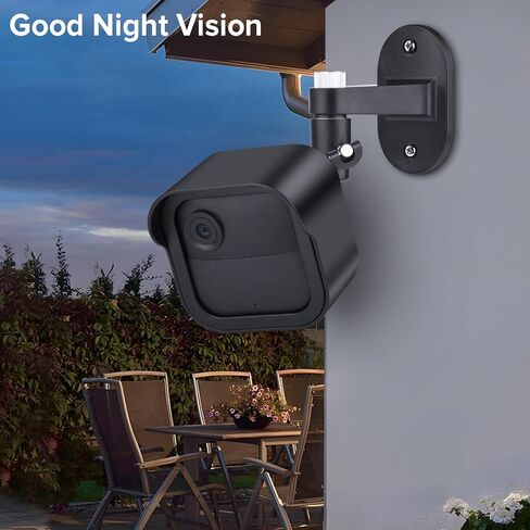 ALERTCAM حامل تثبيت على الحائط لـ Blink Outdoor 4 (الجيل الرابع) وBlink Outdoor (الجيل الثالث)، حامل قابل للتعديل 360 درجة بدون ثقب وغطاء واقٍ مقاوم للطقس للكاميرا Blink (أسود، عبوتان) in Saudi Arabia