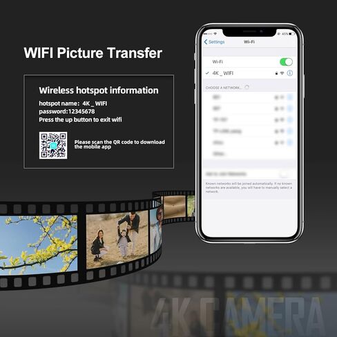 كاميرات رقمية بدقة 4K للتصوير الفوتوغرافي، وكاميرا فيديو/مدونات فيديو لليوتيوب مع التحكم في WiFi والتطبيقات، وكاميرا السفر مع بطاقة TF سعة 32 جيجابايت وبطاريتين، وكاميرا مدمجة، واختيار هدية رائعة in Kuwait