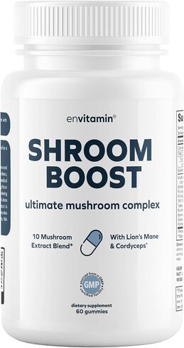 مجمع الفطر النهائي من Shroomboost مع عرف الأسد، والريشي، والكورديسيبس، والشاجا، وذيل الديك الرومي، والمايتاكي - جسم مثمر حقيقي in Saudi Arabia