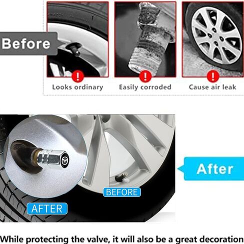 4 قطع أغطية جذعية صمام الإطارات لمازدا CX-5 CX-7 CX-8 M6 MX5 RX7 RX8 A8 CX9 MX6 R3 M2 M5 جميع موديلات ملحقات السيارة، صمام إطار العجلة، غطاء غطاء الإطار، غطاء صمام هواء العجلة لمازدا in Saudi Arabia