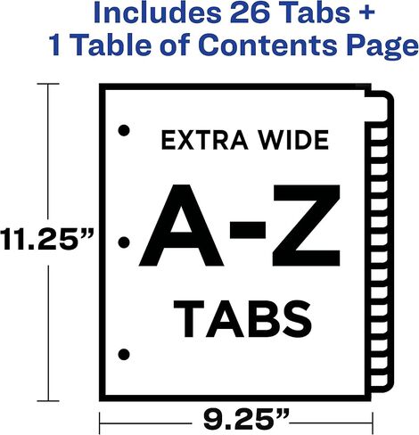 Avery Insertable Style Edge Pocket Plastic Dividers for 3 Ring Binders, 5 Tab Set, Multicolor, Works with Sheet Protectors, 1 Set (11292) in Saudi Arabia