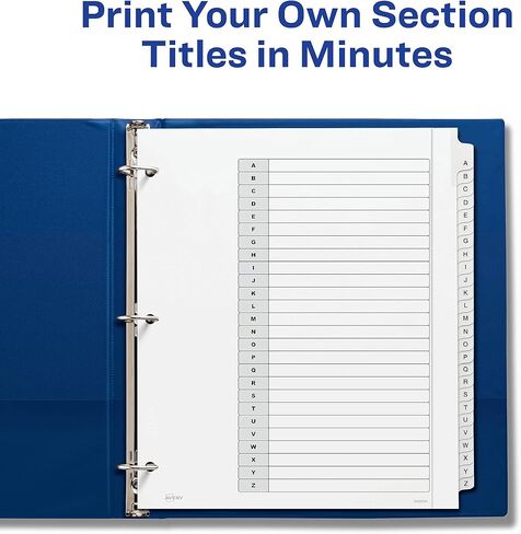 Avery Insertable Style Edge Pocket Plastic Dividers for 3 Ring Binders, 5 Tab Set, Multicolor, Works with Sheet Protectors, 1 Set (11292) in Saudi Arabia