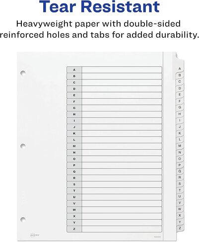 Avery Insertable Style Edge Pocket Plastic Dividers for 3 Ring Binders, 5 Tab Set, Multicolor, Works with Sheet Protectors, 1 Set (11292) in Saudi Arabia