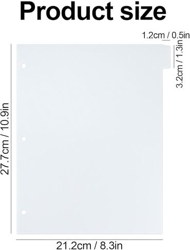 فواصل مجلد فهرسة بلاستيكية ذات 3 فتحات باللون الوردي من Buqoo مع 8 علامات تبويب فواصل فهرسة قابلة للإدراج لملفات حجم الحروف، حزمة من مجموعتين in Kuwait