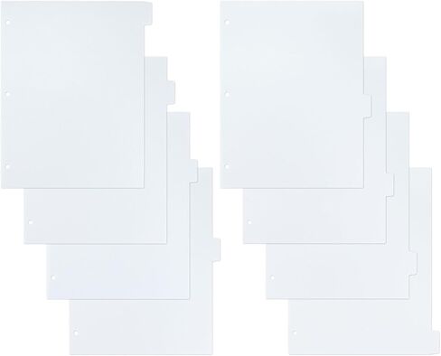 فواصل مجلد فهرسة بلاستيكية ذات 3 فتحات باللون الوردي من Buqoo مع 8 علامات تبويب فواصل فهرسة قابلة للإدراج لملفات حجم الحروف، حزمة من مجموعتين in Kuwait