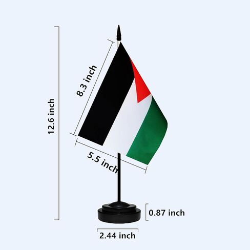 مجموعة علم مكتب صغير للأردن الأردني، علم مكتب الأردن الأردني المصغر مع عمود أسود 13 بوصة، قاعدة سوداء، علم مكتب الأردن الفاخر المصغر (عبوتان) in Kuwait