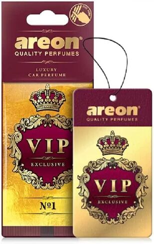 AREON VIP - معطر هواء معلق من الورق المقوى للسيارة والمنزل والمكتب - معطر هواء عطر كولونيا ممتاز مع عطور طبيعية - رائحة منعشة وفاخرة تدوم طويلاً - تصميم أنيق - أسطورة، in Kuwait