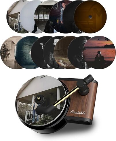 14PCS Air Freshener Car Record Player, Car Vent Clips Decoration Record Player Design, Album Cover Car Accessories for Fans Music Lovers in Kuwait