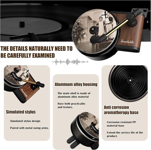14PCS Air Freshener Car Record Player, Car Vent Clips Decoration Record Player Design, Album Cover Car Accessories for Fans Music Lovers in Kuwait