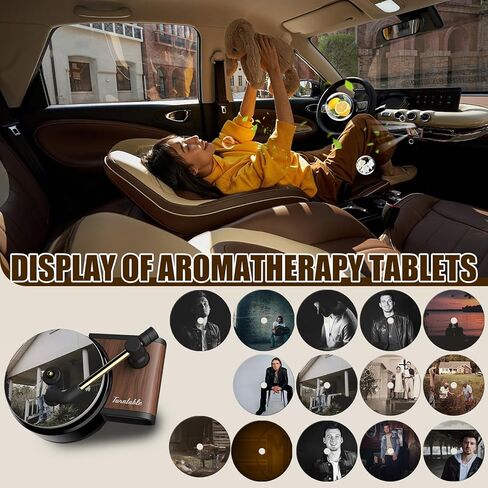 14PCS Air Freshener Car Record Player, Car Vent Clips Decoration Record Player Design, Album Cover Car Accessories for Fans Music Lovers in Kuwait