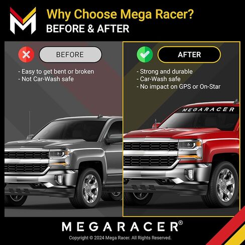 هوائي Mega Racer باللون الرمادي المعدني للشاحنة - 1999-2024 شيفروليه سيلفرادو جي إم سي سييرا هوائي الشاحنة، استبدال هوائي السيارة القصير 5.5 بوصة، ملحقات تشيفي سيلفرادو 1500، ملحقات شاحنة جي إم سي in Saudi Arabia