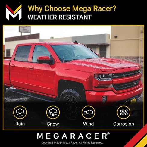 هوائي Mega Racer باللون الرمادي المعدني للشاحنة - 1999-2024 شيفروليه سيلفرادو جي إم سي سييرا هوائي الشاحنة، استبدال هوائي السيارة القصير 5.5 بوصة، ملحقات تشيفي سيلفرادو 1500، ملحقات شاحنة جي إم سي in Saudi Arabia
