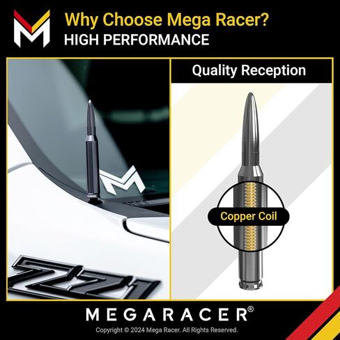 هوائي Mega Racer باللون الرمادي المعدني للشاحنة - 1999-2024 شيفروليه سيلفرادو جي إم سي سييرا هوائي الشاحنة، استبدال هوائي السيارة القصير 5.5 بوصة، ملحقات تشيفي سيلفرادو 1500، ملحقات شاحنة جي إم سي in Saudi Arabia