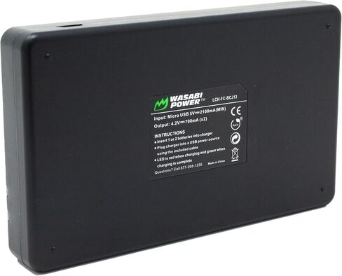 Wasabi Power Battery (2-Pack) and Dual USB Charger Compatible with Panasonic DMW-BCJ13 and Lumix DMC-LX5, DMC-LX7 in Saudi Arabia