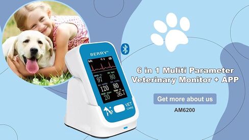 جهاز مراقبة الكلاب والقطط، spo2، معدل النبض، BP، مراقبة درجة الحرارة بيري موديل جديد AM6200 جهاز مراقبة المريض البيطري in Kuwait