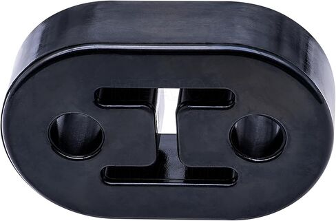 4 قطع شماعة عادم مطاطية، شماعة كاتم صوت عادم السيارة عالية الكثافة، فتحتين 0.47 بوصة (12 مم)، جلبة شماعة عادم كاتم الصوت (أسود) in Kuwait