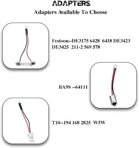 إكسسوارات مصابيح السيارة الداخلية LivTee LED مع 194 168 T10 / DE3175 / BA9S / 6418/211-2 578 إضاءة بديلة للفستون للسيارات والشاحنات والتخييم، مصابيح داخلية LED لخريطة قبة صندوق السيارة، أبيض in Saudi Arabia