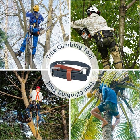 MELOTOUGH Leather Split Ring Lower Climber Straps with Metal Buckle Adjustable (with Split Ring) in Saudi Arabia
